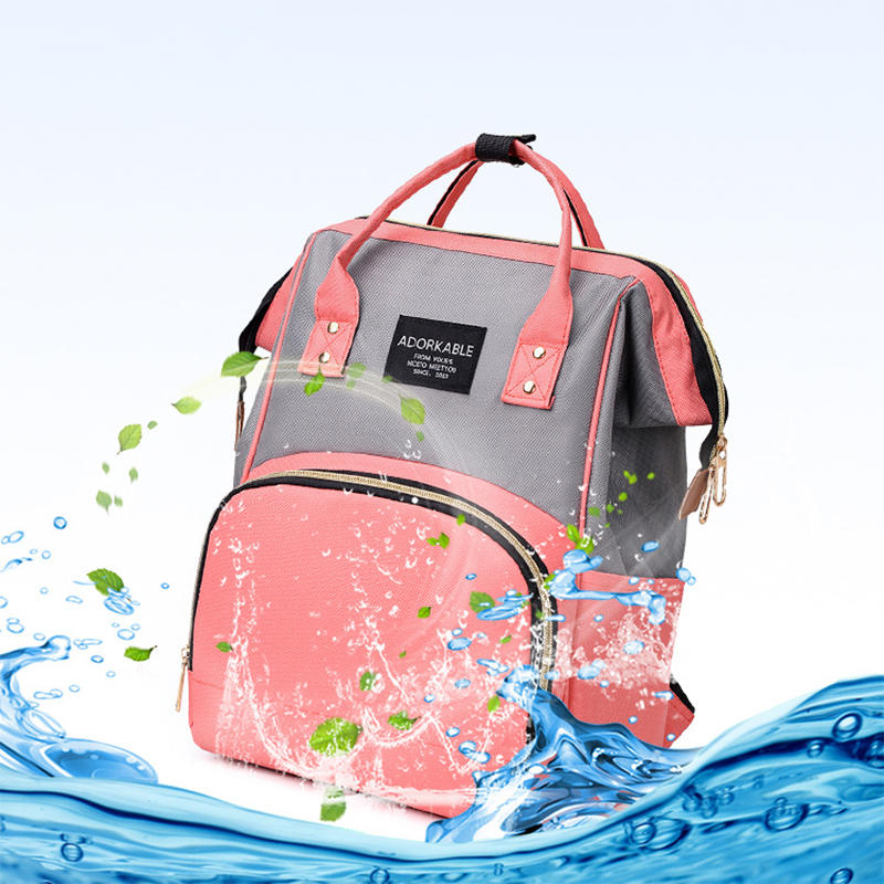 Women Fashion Canvas Casual Mummy And Kids Patchwork Backpack Handbag