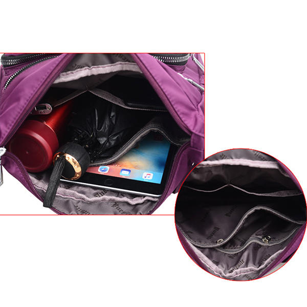 Women Nylon Multi-layer Mummy Bag Shoulder Messenger Crossbody