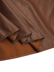 Women Solid Casual Leather Ankle Length Street Fashion Fitting Skirts