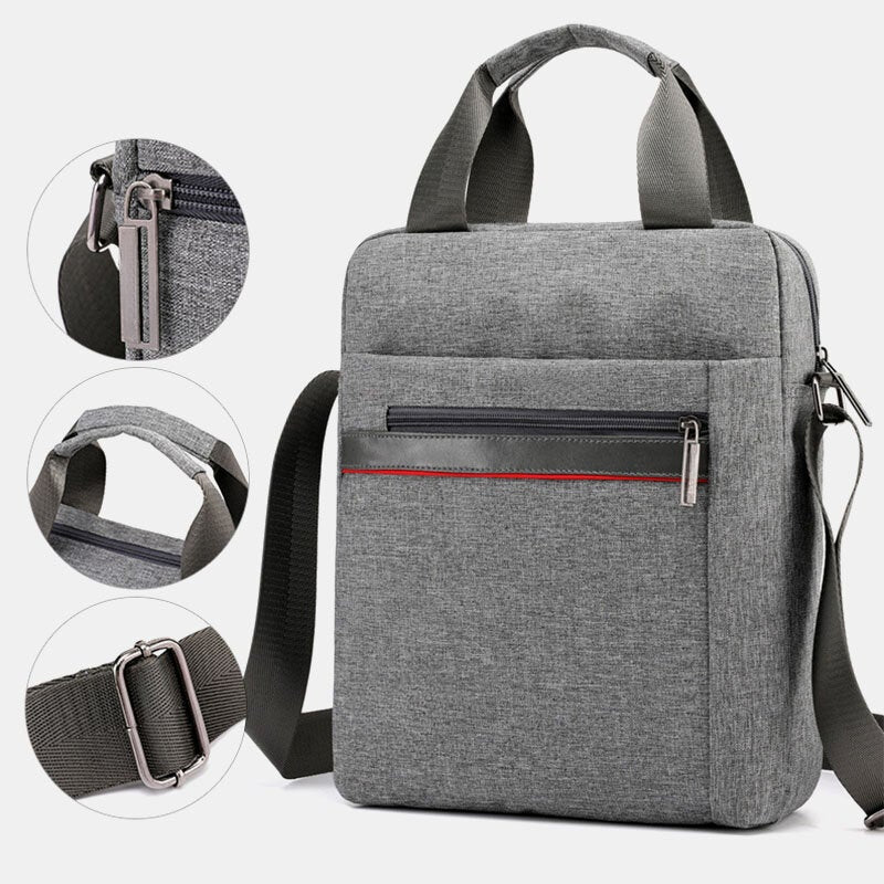 Men's Large Nylon Shoulder Bag for Outdoor Use