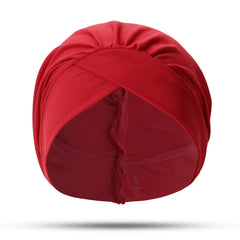 Women New Stretch Cloth Nightcap Forehead Cross Folds Indian Hat Turban Cap