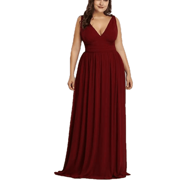 Elegant Printed A-Line V-Neck Chiffon Party Dress - Sheseelady