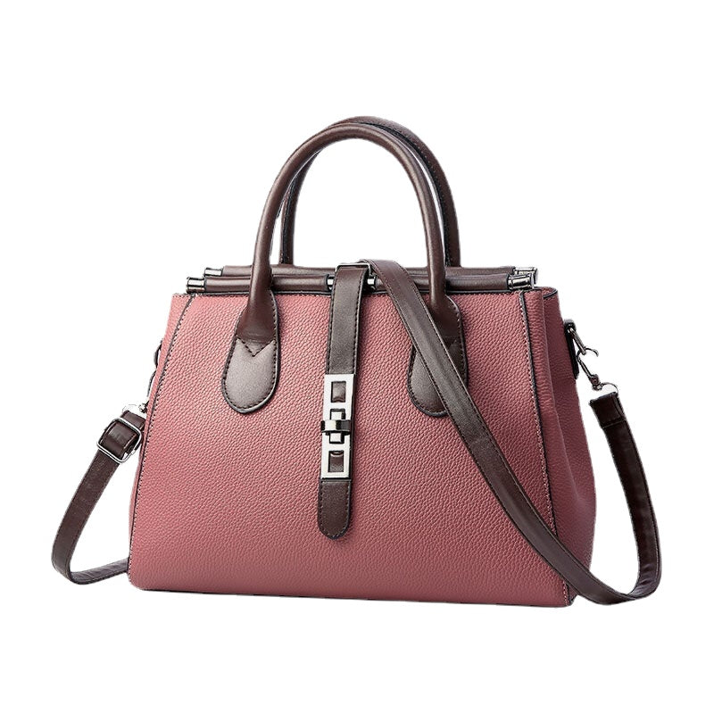 Women PU Leather Medium Capacity Solid Color Multi-carry Handbag Crossbody Shoulder Bag