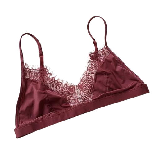 Comfortable Breathable Sexy Ladies' Floral Print Lace Bra With Adjusted Straps