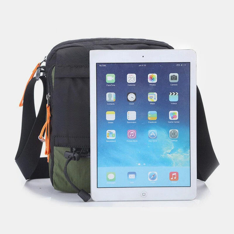 Men's Waterproof Nylon Crossbody Travel Bag for Outdoor Use