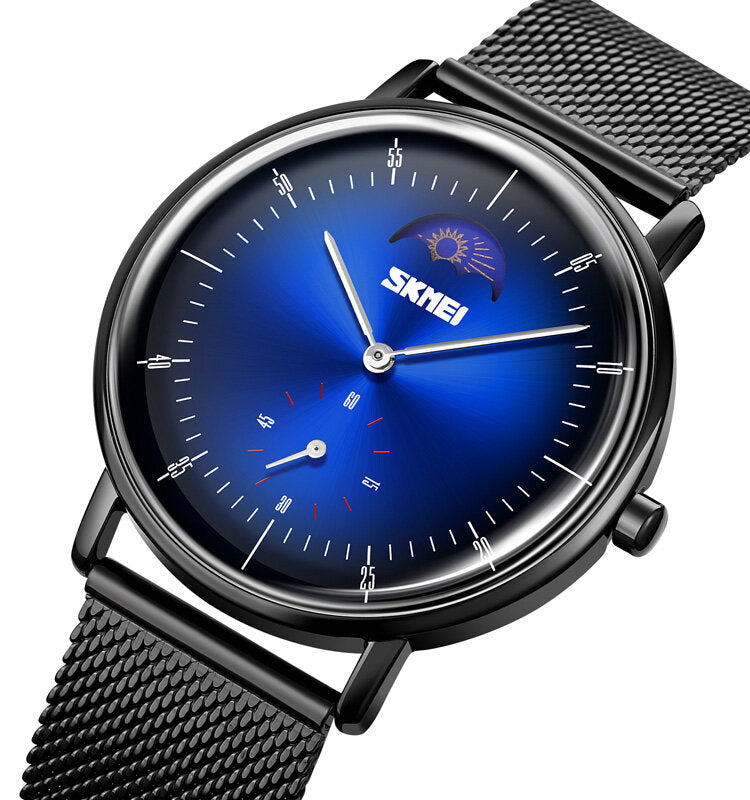 Fashion Business Stainless Steel Watch Strap 3ATM Waterproof Male Quartz Watch