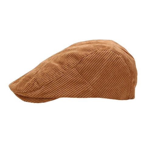 Unisex Corduroy Casual All-match Solid Color Forward Hat Beret Hat