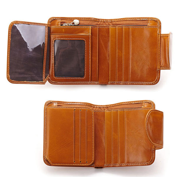 Women Genuine Leather Wallet Business Card Holder Purse