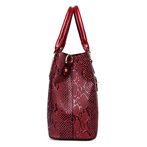 Women Faux Patent Leather Elegant Handbag Shoulder Bag Crossbody