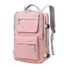 Women Nylon Multi-pocket Compartment Backpack Multifunction Large Capacity Travel Bag