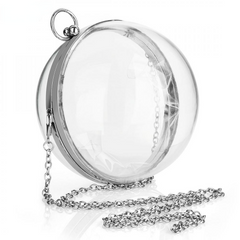 Acrylic Round Ball Shoulder Bag For Women Crossbody With Chain Transparent  Clutch