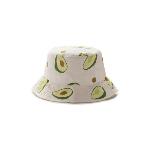 Unisex Summer Avocado Fisherman Hat Bucket Hat Outdoor Travel Sun Hat