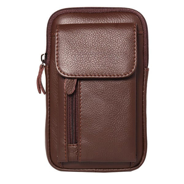 Men's Genuine Leather Crossbody Waist Phone Bag