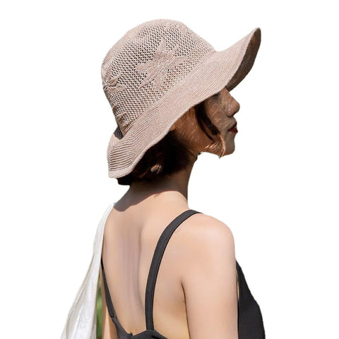 Women Summer Breathable Five Stars Sunscreen Bucket Hat Outdoor Casual Travel Beach Sea Hat