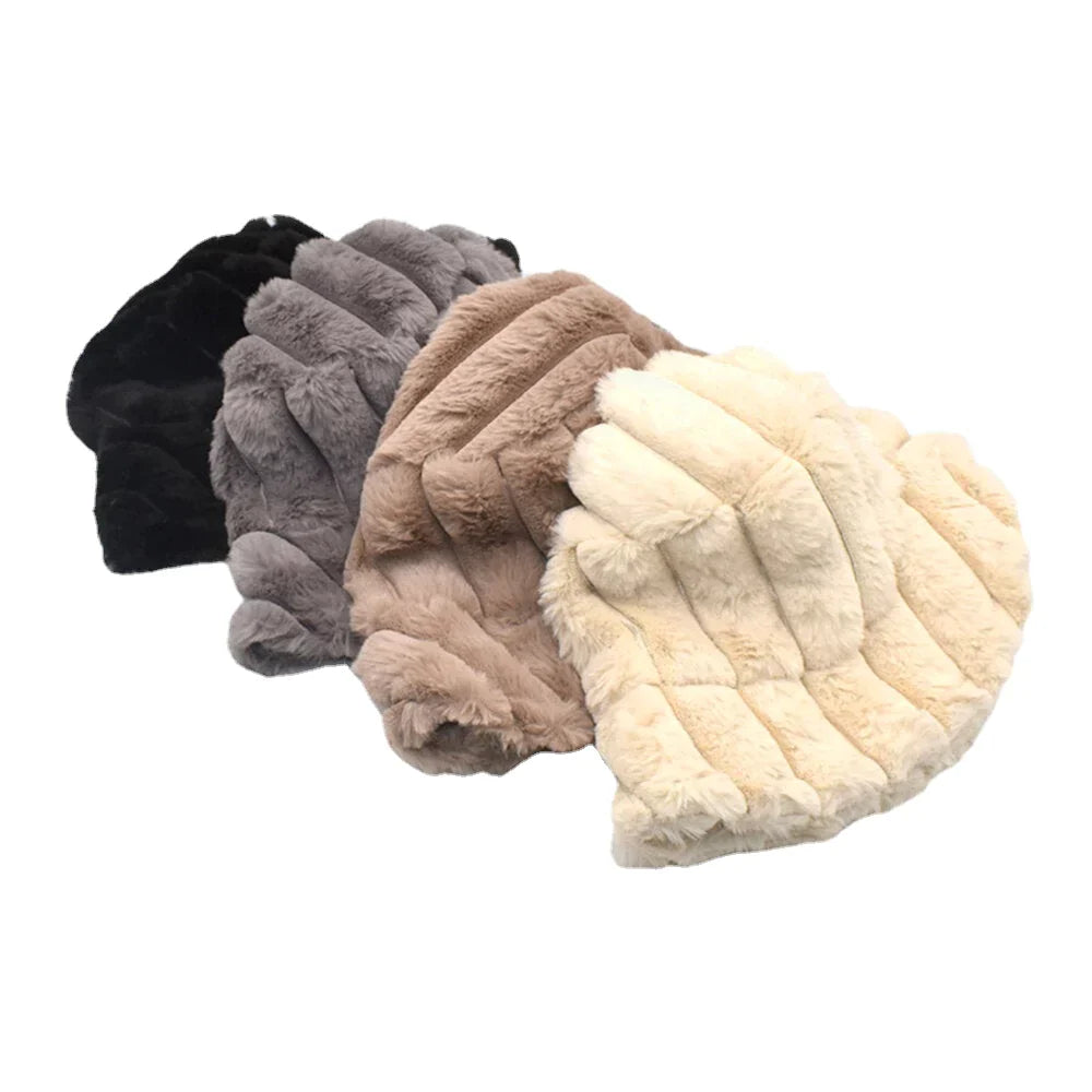 Unsiex Cotton Warm Soft Outdoor Casual All-match Solid Color Bucket Hat