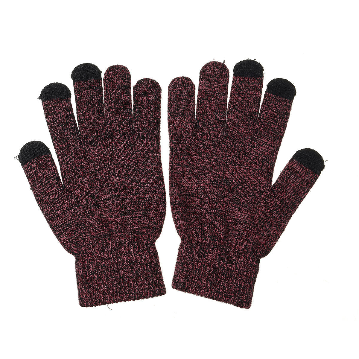 3 IN 1 Winter Beanie Hat Knitted Scarf Set Cap+Touch Screen Ski Thick Gloves