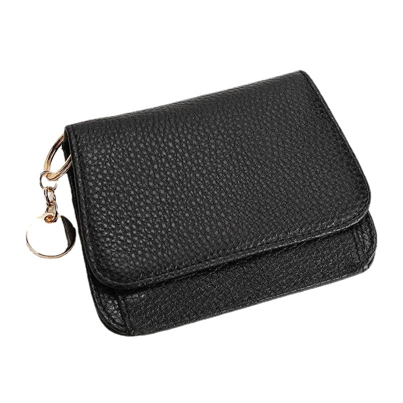 Women Trifold Short Zipper Coin Purse RFID Anti-magnetic Wallet Multi-card Slot Card Holder