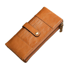 Men Genuine Leather RFID Blocking Vinatge Long Wallet Money Purse Phone Clutches Bag