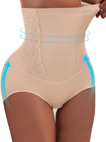 High Waisted Embroidery Lift Hips Tummy Shaping Panties