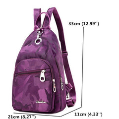 Women Nylon Camouflage Backpack Outdoor Sports Multifunction Chest Shoulder Bags