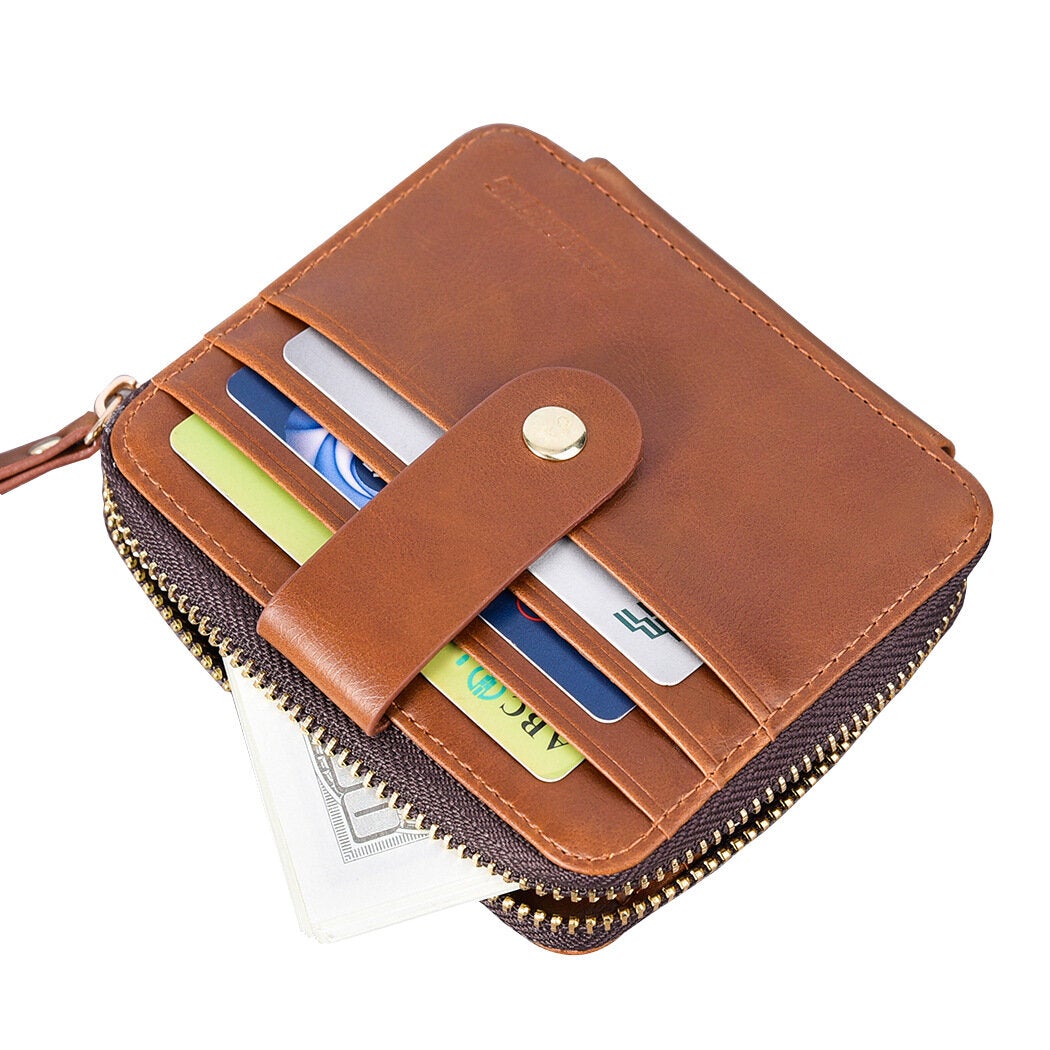 Men Small Casual Card Holder Wallet Zipper Coin Bag