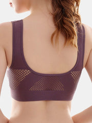 Plus Size Wireless Breathable Shockproof Running Yoga Sports Bra