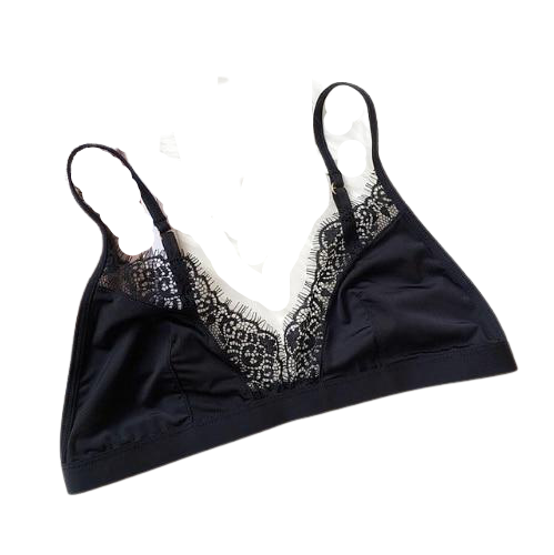 Comfortable Breathable Sexy Ladies' Floral Print Lace Bra With Adjusted Straps