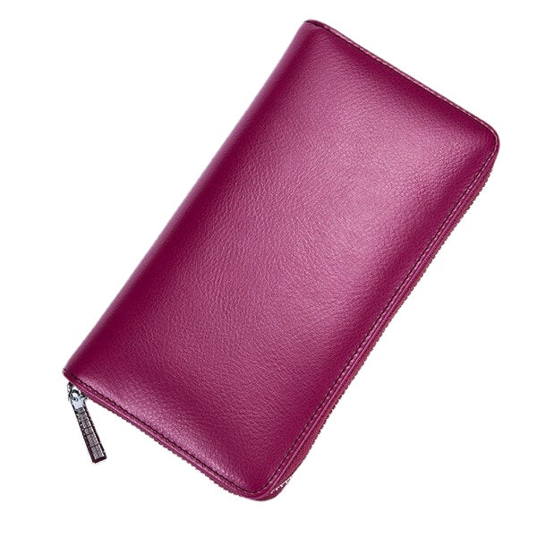 RFID Antimagnetic Genuine Leather 36 Card Slots Card Holder Long Wallet Purse For Women Men