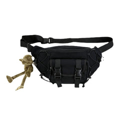 Unisex Canvas Lightweight Portable String Multifunction Adjustable Shoulder Strap Chest Bag Shoulder With Frog Pendant