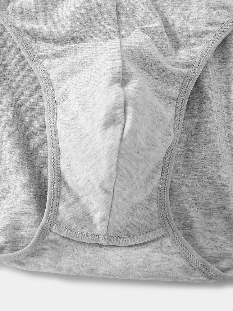 Mens Cotton Modal Solid Breathable Seamless Low Waist Waistband Brief