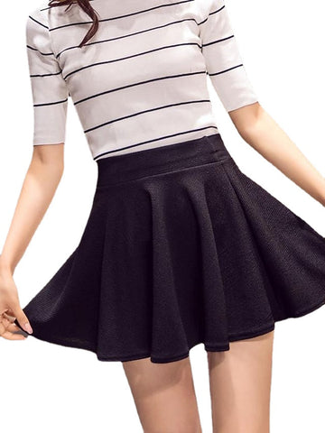 Women's A Line Mini Polyester bule Black White Pink Skirts 2 in 1 Sexy Casual Daily