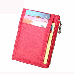 RFID Antimagnetic Woman Man Card Eight Card Holders Cow Leather Purse Wallet