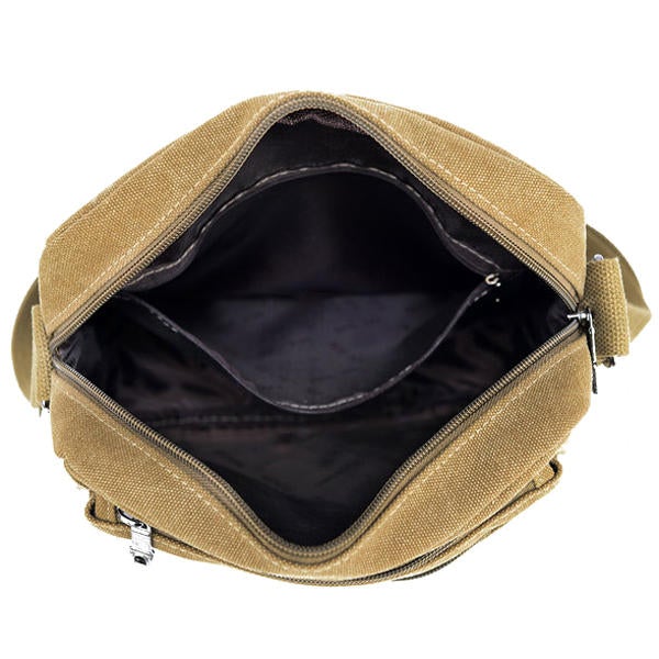 Men Canvas Outdoor Crossbody Bags Leisure Multi-Function Shoulder