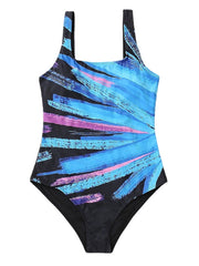 Women's Swimwear One Piece Monokini Bathing Suits Normal Swimsuit Tummy Control Hole Stripe