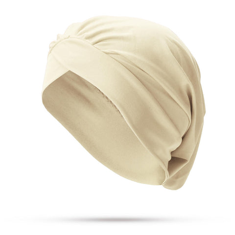 Women New Stretch Cloth Nightcap Forehead Cross Folds Indian Hat Turban Cap