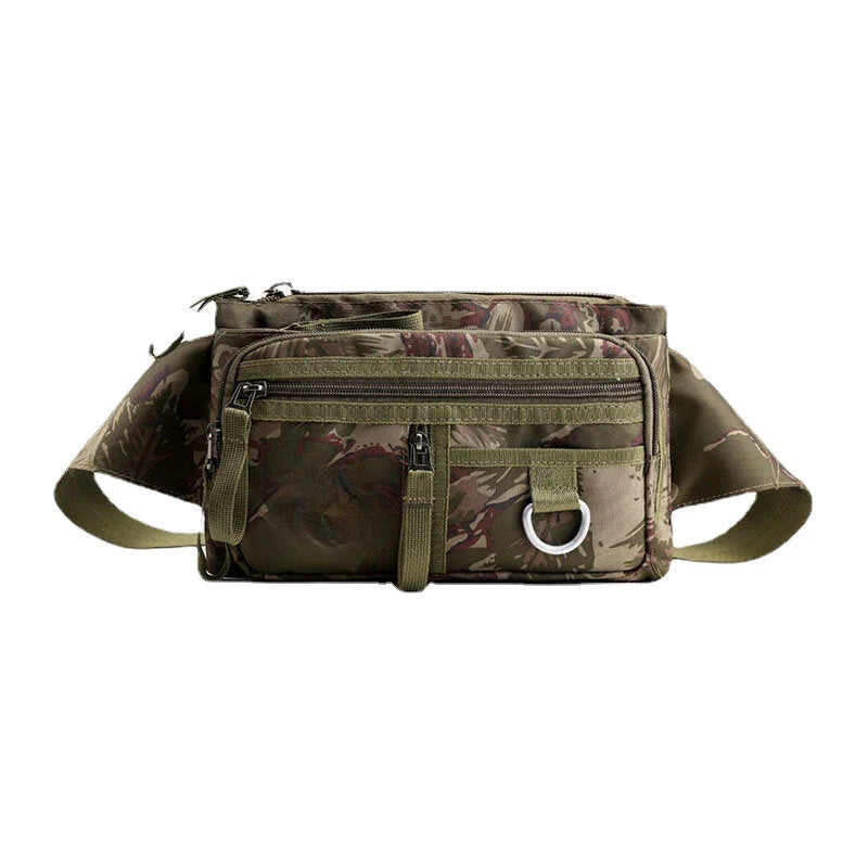 Men's Nylon Multi-layer Anti-theft Crossbody Chest Bag with Multi-pockets