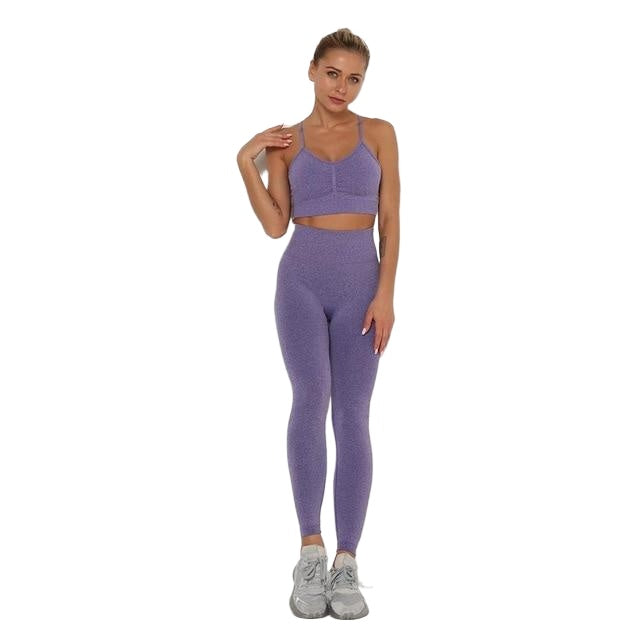 Quick-drying Sexy Ladies' Breathable Seamless Nylon Yoga Outfit
