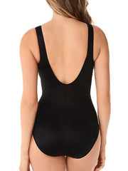Women's Swimwear One Piece Normal Swimsuit Quick Dry Solid Color Black Bodysuit Bathing Suits Sports Beach Wear Summer