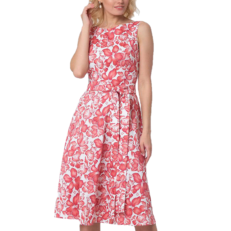 Casual Sleeveless Pink Color Light Retro Party Vestidos Sundress