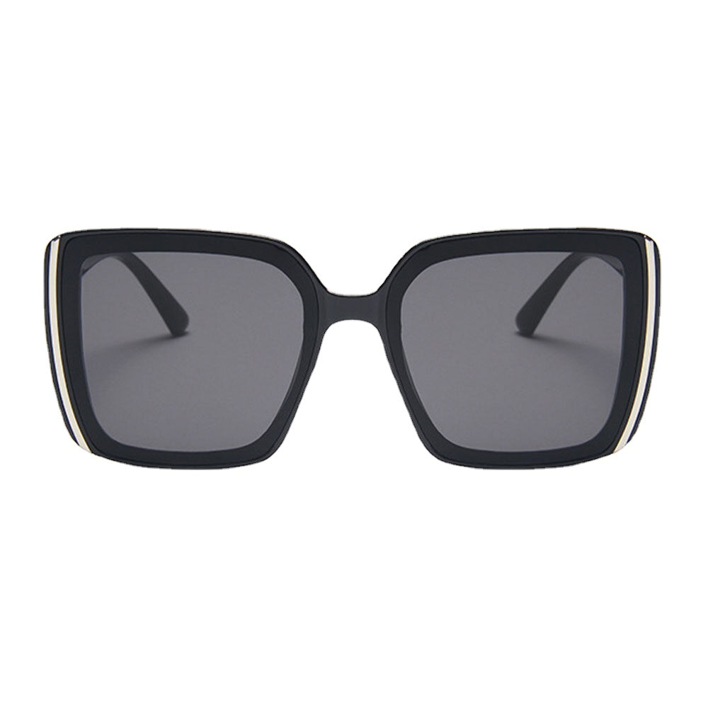 Women Plus Size Frame Fashion Trend Thin Face Square Shape UV Protection Sunglasses