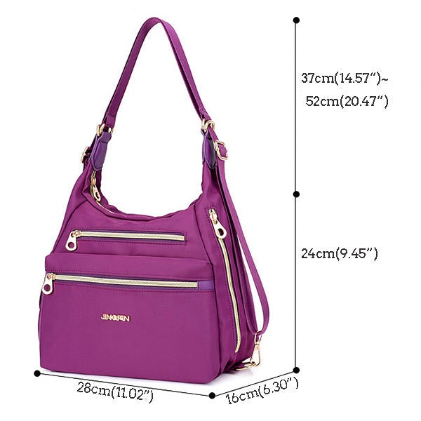 women nylon waterproof double sided crossbody multifunctional shoulder bag backpack