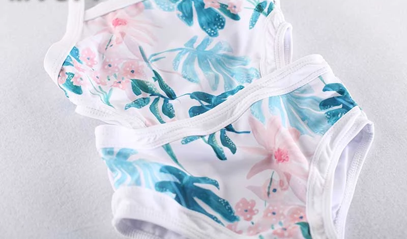 Floral Printed Clothes For Mother Daughter And Swimwear Bikini