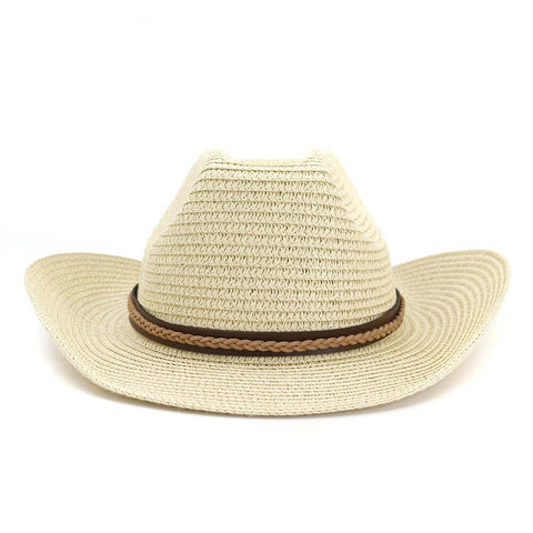 Men Women Retro Straw Knited Sunscreen Jazz Hat Outdoor Casual Travel Breathable Hat
