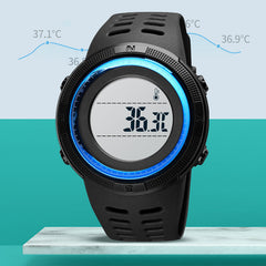 Body Ambient Temperature Monitor Date Week Luminous Display Chronograph Waterproof Fashion Universal Digital Watch