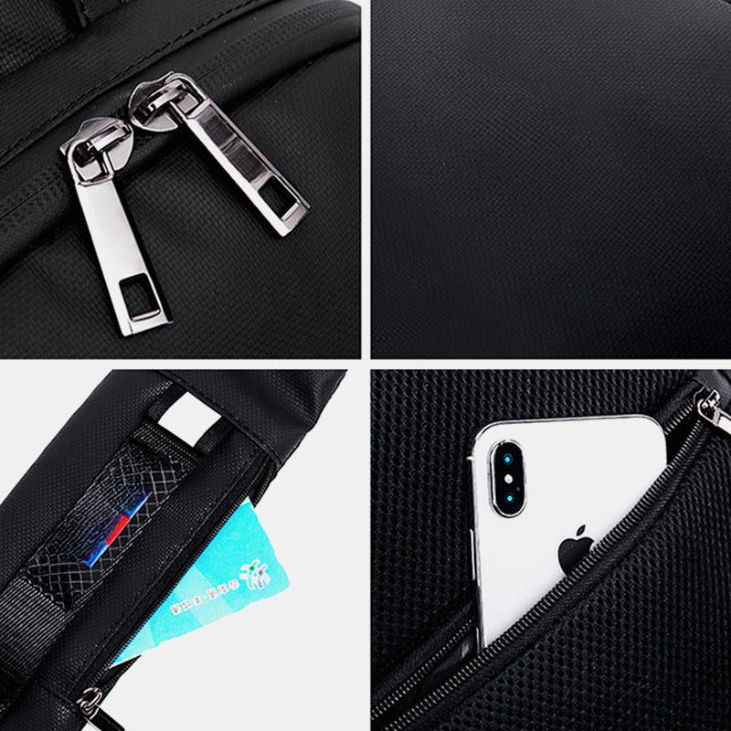 Men's Casual Crossbody Bag with USB Charging Port