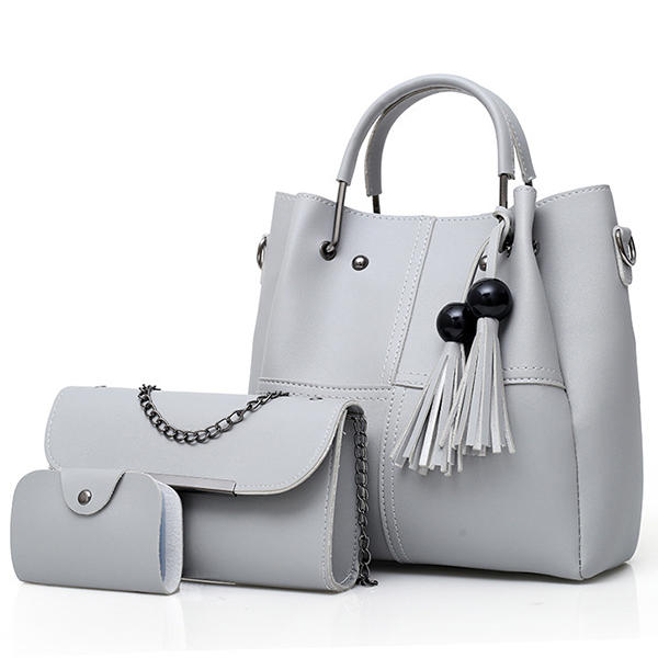 Fashion Handbag Messenger Bag Crossbody Bag Three-piece Tassel Mother Bag
