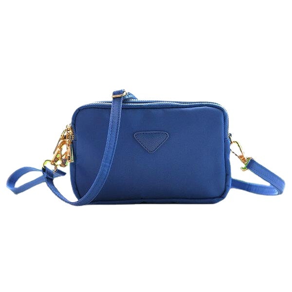 Women Water Resistant Multi-slot Clutch Bags Nylon Solid Mini Crossbody Bag