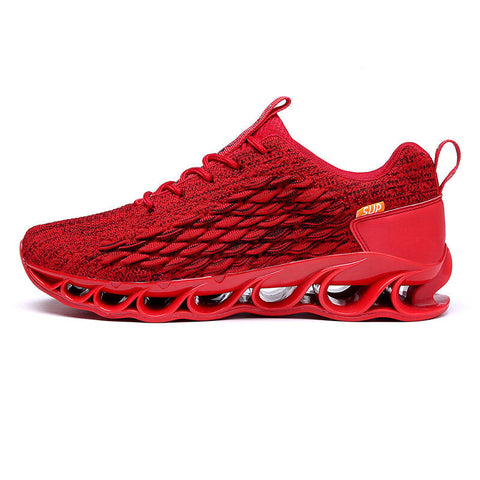 Flying Woven Men's Sneakers Breathable Mesh Sports Shoes Fish Scales Casual Running Shoes
