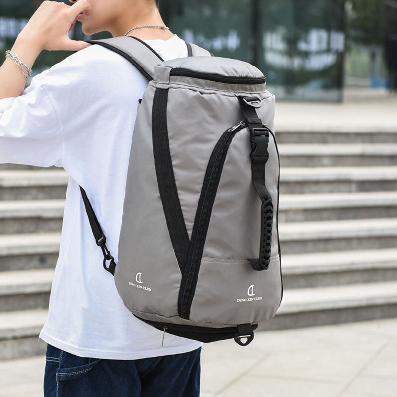 Unisex Nylon Waterproof Wear-resistance Outdoor Brief Large Capacity Basketball Storage Bag Travel Bag Gym Backpack