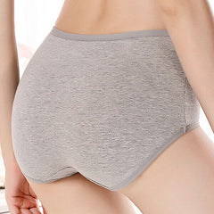 Soft Cotton Mid Waist Hip-Lifting Breathable Antibacterial Briefs